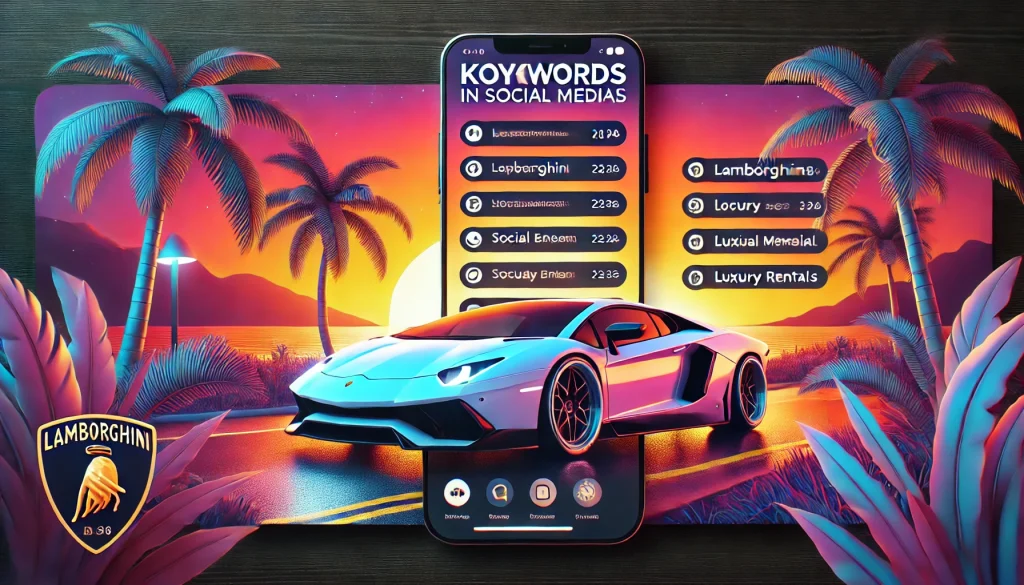 Keywords in Social Media Captions for Exotic Car Rentals